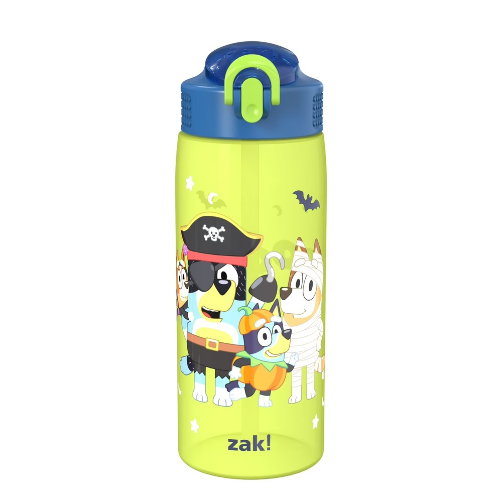 Zak‎ Designs 25oz Bluey Halloween Green Kids Straw Water Bottle
